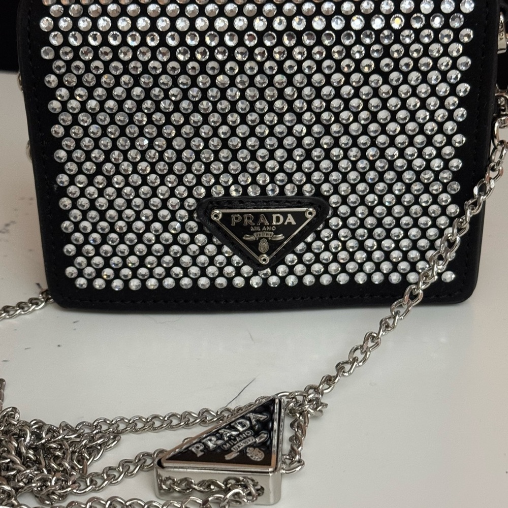 Black and Silver Studded Crossbody Bag